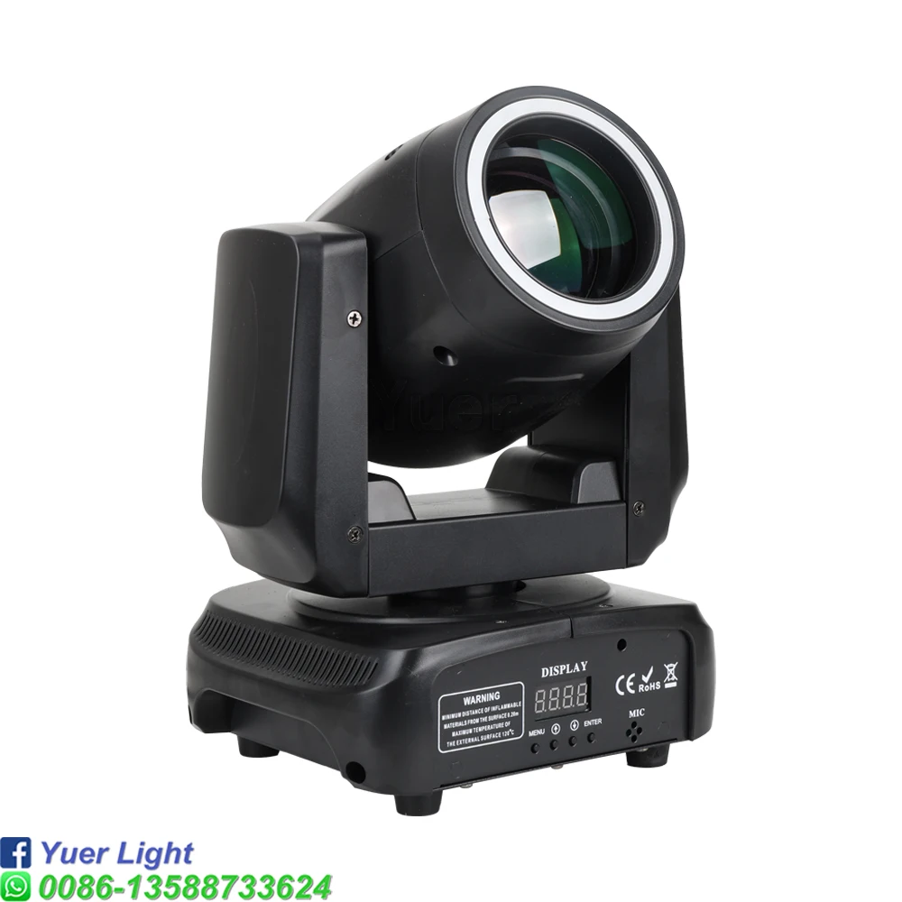 120W LED DJ Light Heads 7 Colors 11 Patterns DMX512 Sound Control 540° Rotation Rainbow Effects for Audience and Party Club Bar