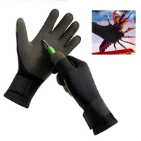 3mm Kevlar Diving Gloves Cut Resistant Keep Warm Black Pool Gloves for Snorkeling Swimming Water Amusement Dive Accessories