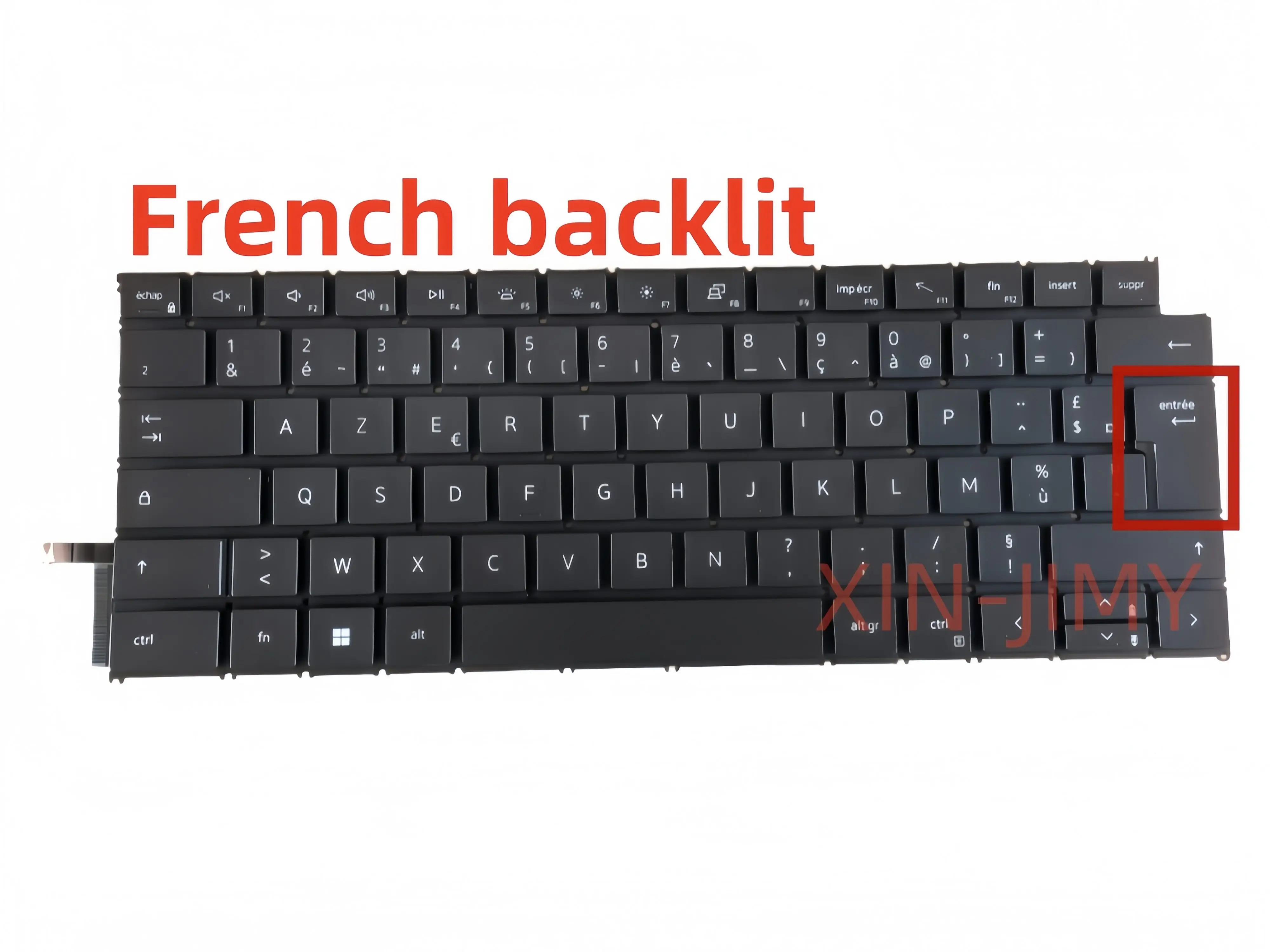 

Черная клавиатура для ноутбука с французской раскладкой и подсветкой для Dell Inspiron 14 5440 5441 5445 7441 7445 7460