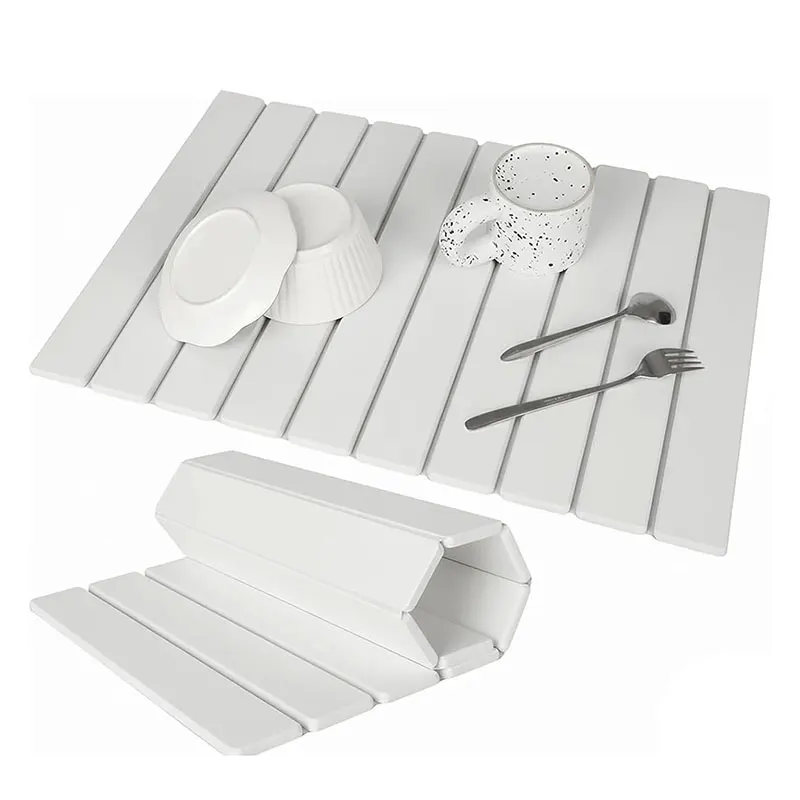 Tapete Antideslizante de Piedra para Secar Platos, Plegable, Absorbente de Agua, de Diatomeas, de Secado Rápido, para Cocina y Baño