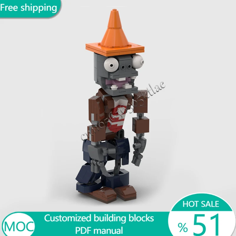 301 PCS Trees Conehead Zombie MOC Customize Modular Building Block Technology Model Creative Design Brick DIY Assembly Toy Gift