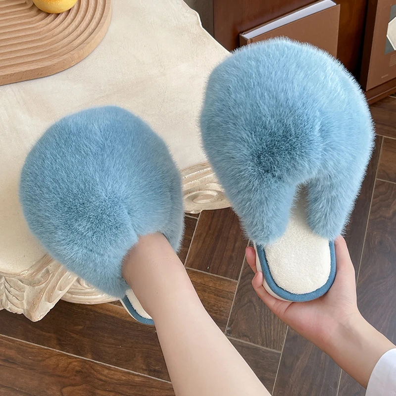 Soffici pantofole ripiene scarpe da casa antiscivolo per interni comode pantofole in peluche per la camera da letto di casa