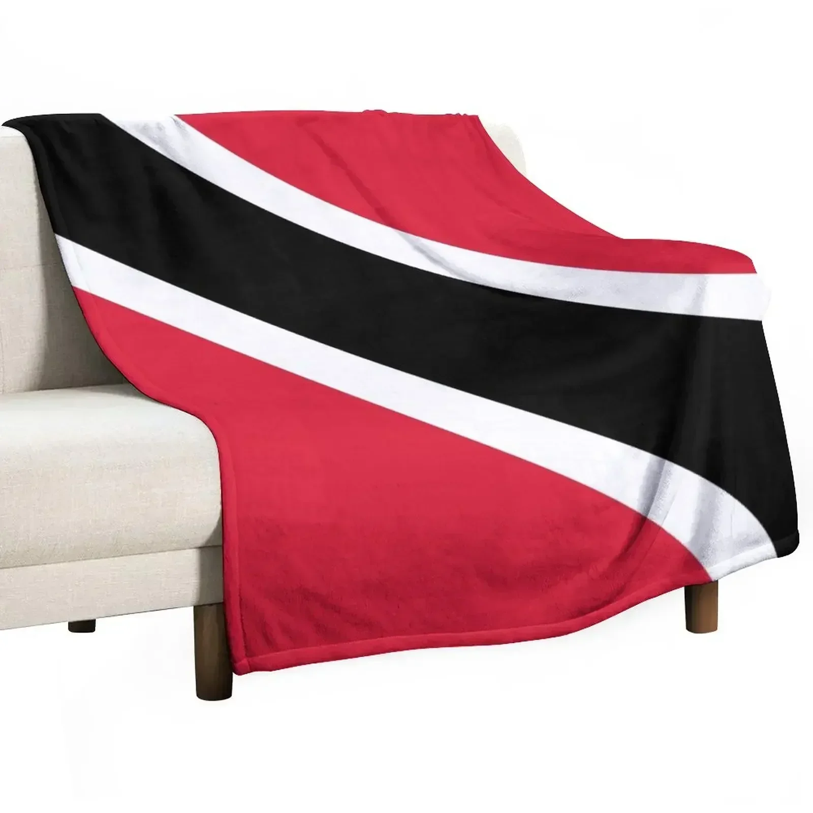 Trinidad & Tobago Flag Throw Blanket Fashion Sofas Plaid on the sofa Soft Plaid Designers Flannel Summer Beddings Blankets