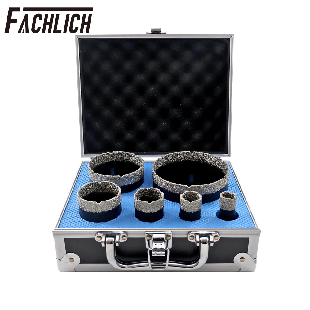 FACHLICH 6pcs/Box Dia19/25/35/51/76/102mm Diamond Drill Core Bits 5/8