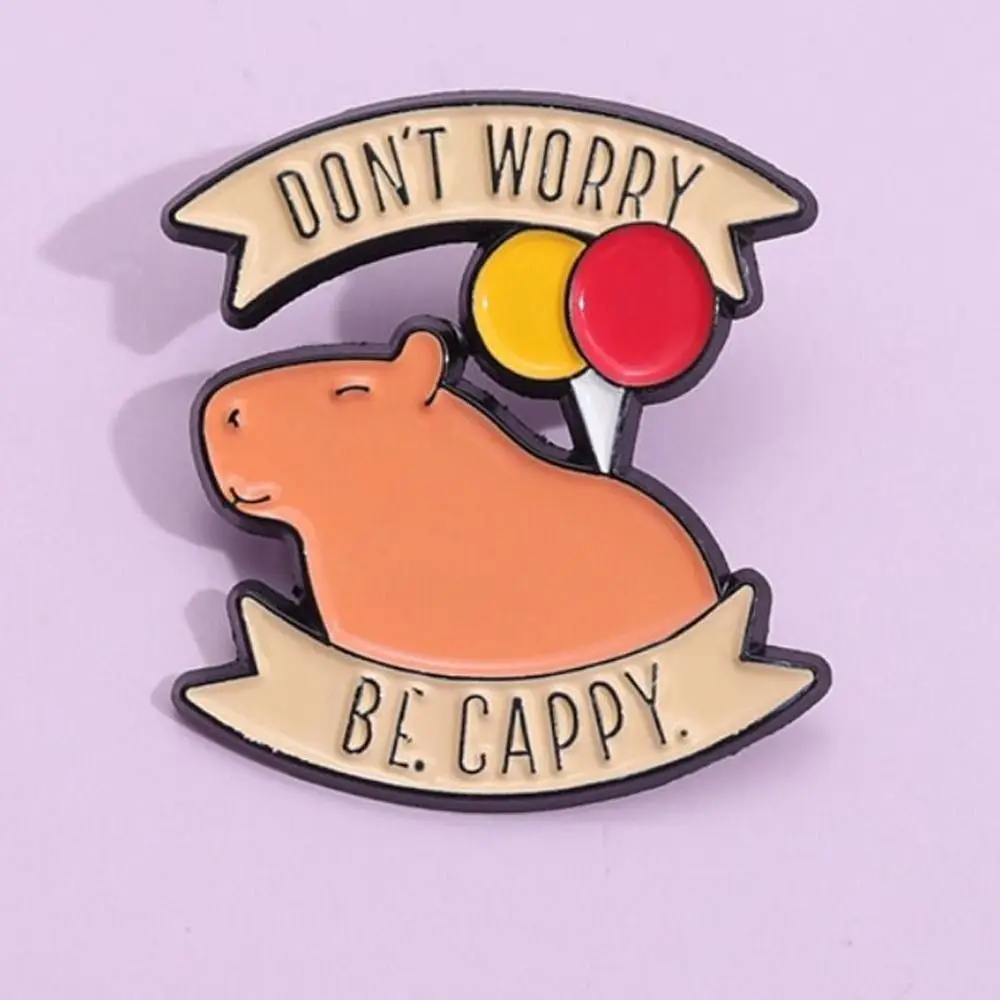 Animal Capybara Brooch Jeans Metal Emoticon Pack Cartoon Pin Brooch Cute Electroplating Capybara Alloy Badge Shirt Pin