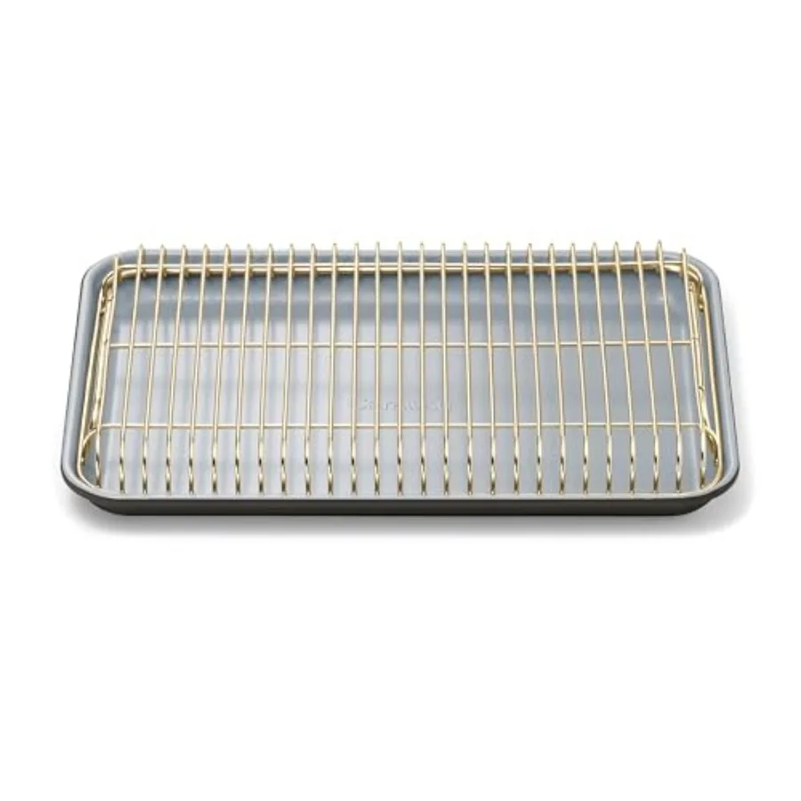 

Антипригарный керамический противень и решетка для охлаждения - с керамическим покрытием - без токсичных веществ PTFE и PFOA - идеально подходят для выпечки и жарки.