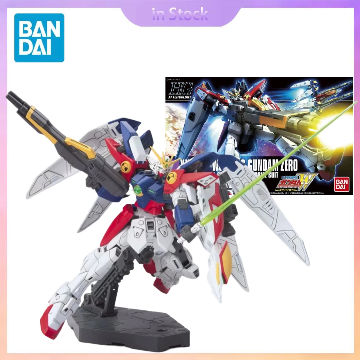 

Оригинальный набор для сборки модели Gundam HGUC 1/144 XXXG-00W0 Wing Gundam Zero от Bandai, в наличии, коллекционная фигурка из аниме.