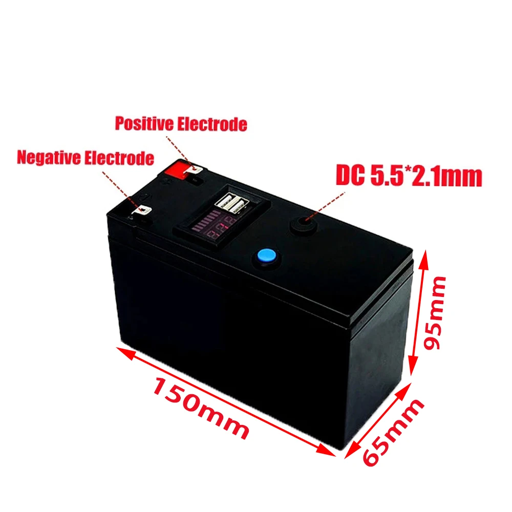 Imagem -03 - Bloco Afortunado da Bateria de Lítio do Veículo Elétrico 18650 24v 60ah 80ah 100ah Bms Incorporado 30a Corrente Alta Sortudo Novo