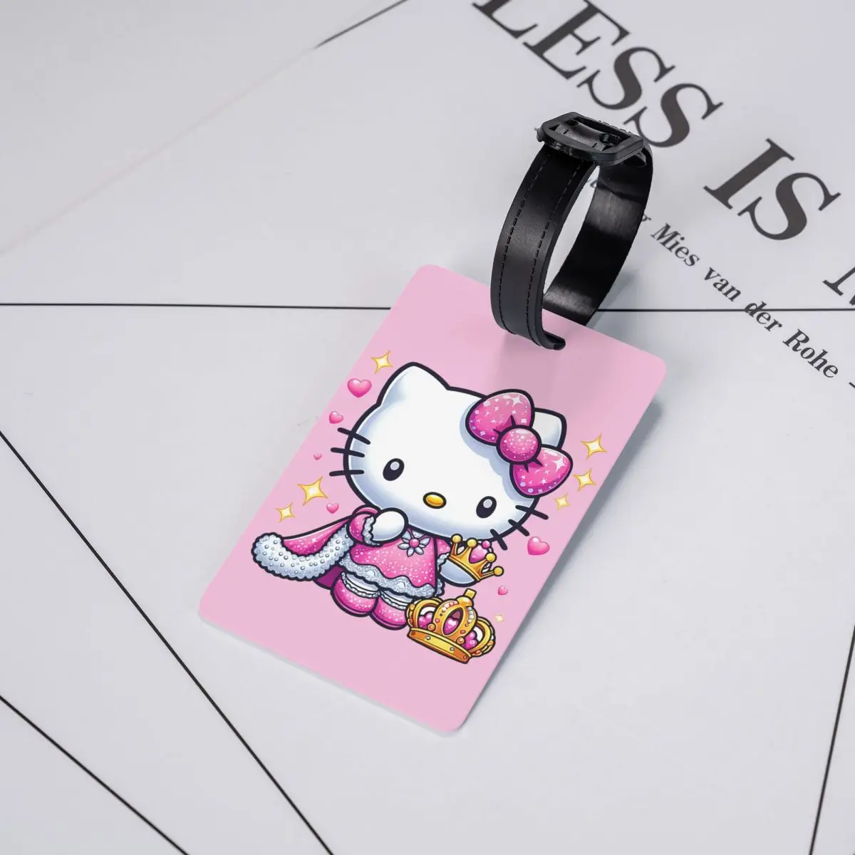 Niedliche Cartoon-Katze, Hello Kitty, Gepäckanhänger, Reisetasche, Koffer, Sichtschutz, ID-Etikett