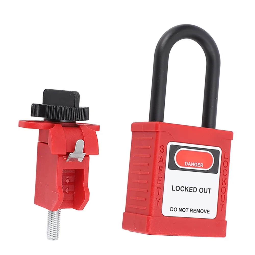 Insulated Lockout Tagout Padlock Durable Anti Loss Circuit Breaker Lockout Device Electrical Lockout Tagout Kit Electrical