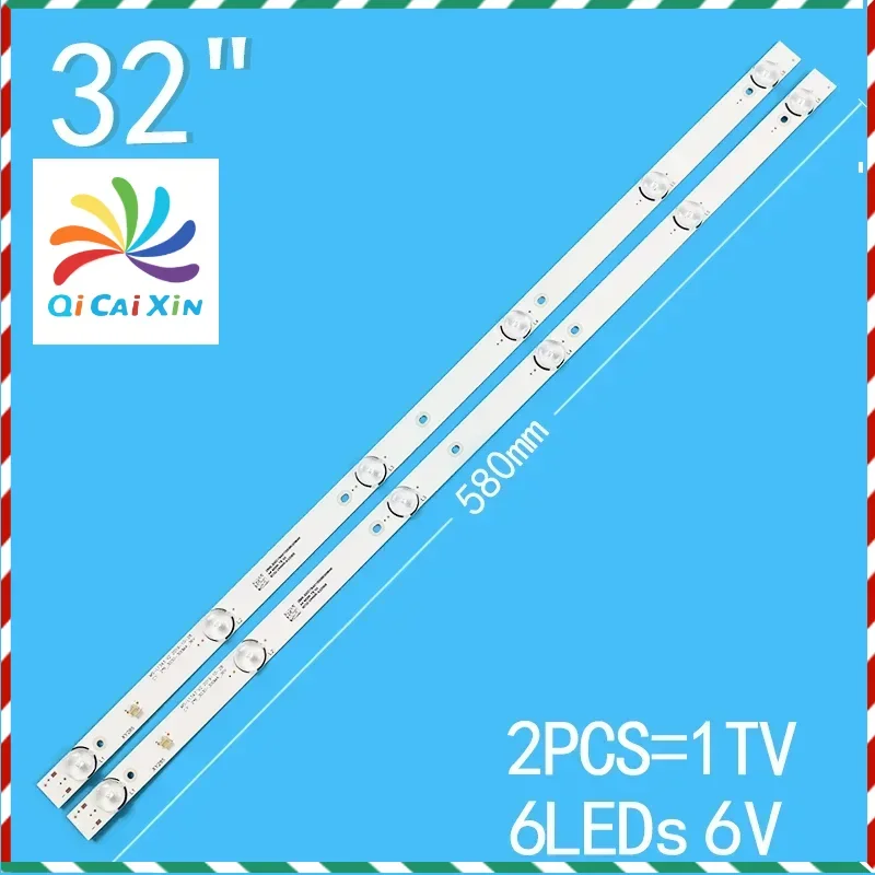 

For 2PCS/LOT LED backlight strip for 32inch JL.D32061330-081AS-M 6LEDS FZD-03 E348124 MS-L1343 L2202 L1074 V2 2-6-3030-300MA-36V