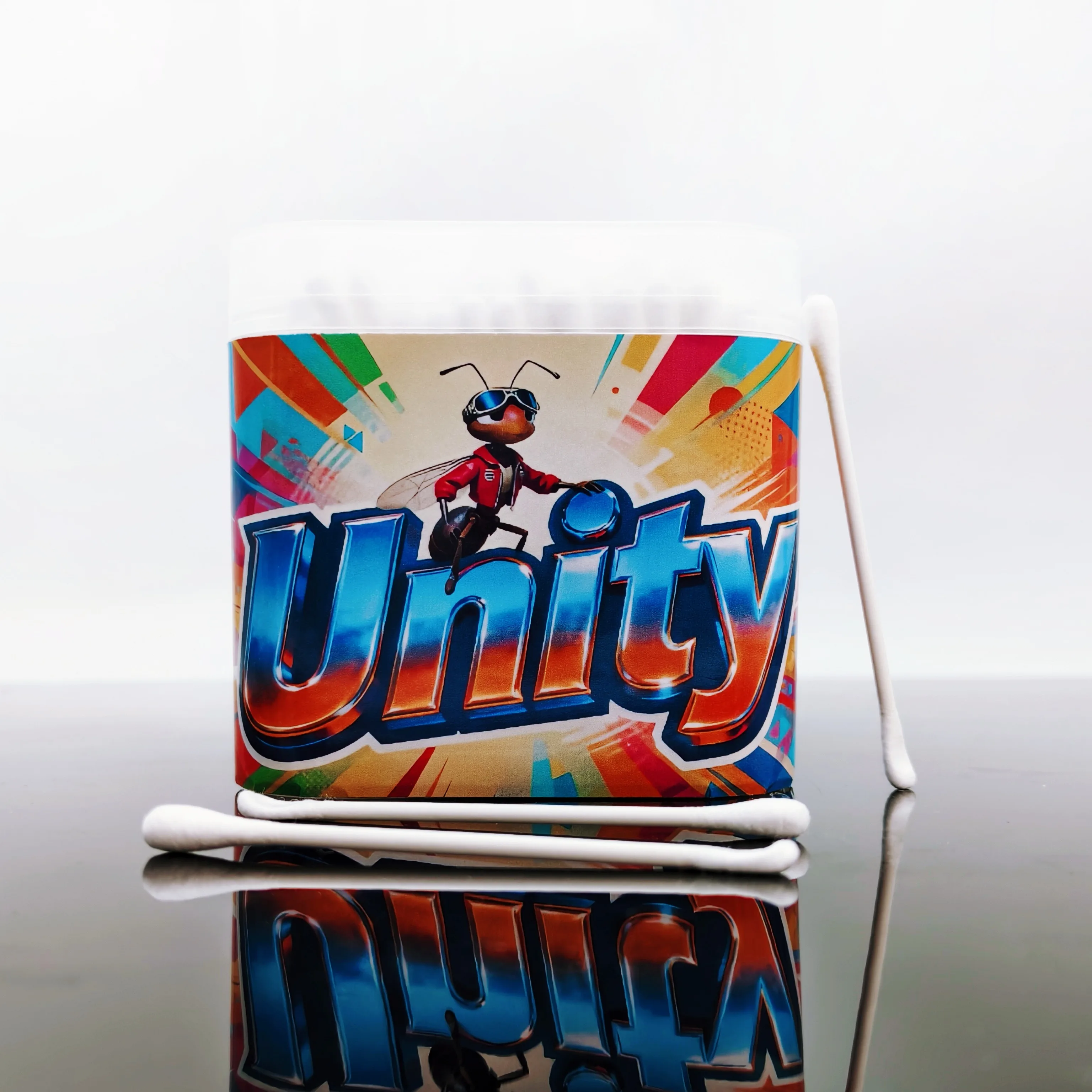 200개입 유니티 개미 패턴 양면 면봉 일상 가정 청소용 면봉