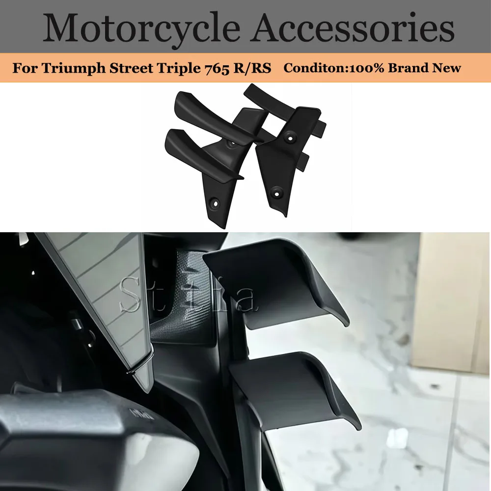 For Triumph Street Triple 765 R/RS 660 S 2020-2022 Side Wing Side Spoiler Frontal Spoilers Front Spoiler Lower Spoiler Flank