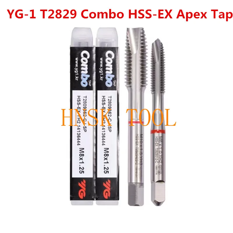 Corea YG-1 T2829 Combo HSS-E Apex Tap M2 M2.5 M3 M4 M5 M6 M8 M10 M12 M14 M16 M20 M24 M27 M30 elaborazione rubinetto in metallo punto a spirale