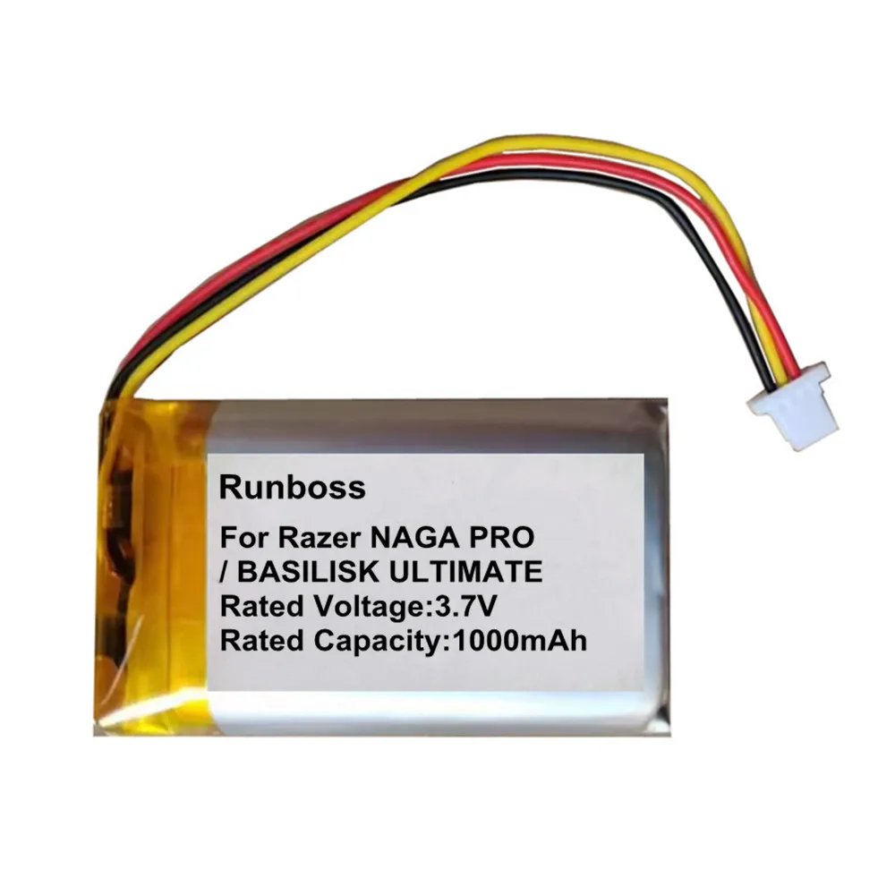 Original Replaces 600-1000mAh Battery For Razer DeathAdder V2 / Viper / BASILISK ULTIMATE Wireless Bluetooth Game Mouse AKKU