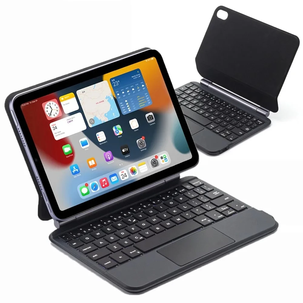 

Magic Keyboard Cover for iPad Mini 7th Generation A17Pro 2024 mini 6 Funda 2022 8.3 Case with Trackpad Backlit keyboard cases