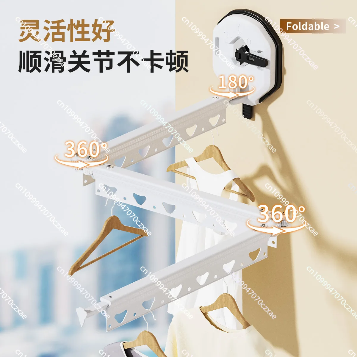 

Balcony Folding Drying Rack, Wall Hanging Quilt Rod, Suction Cup Type Telescopic Rod, Partition Curtain and Shower Curtain Rod