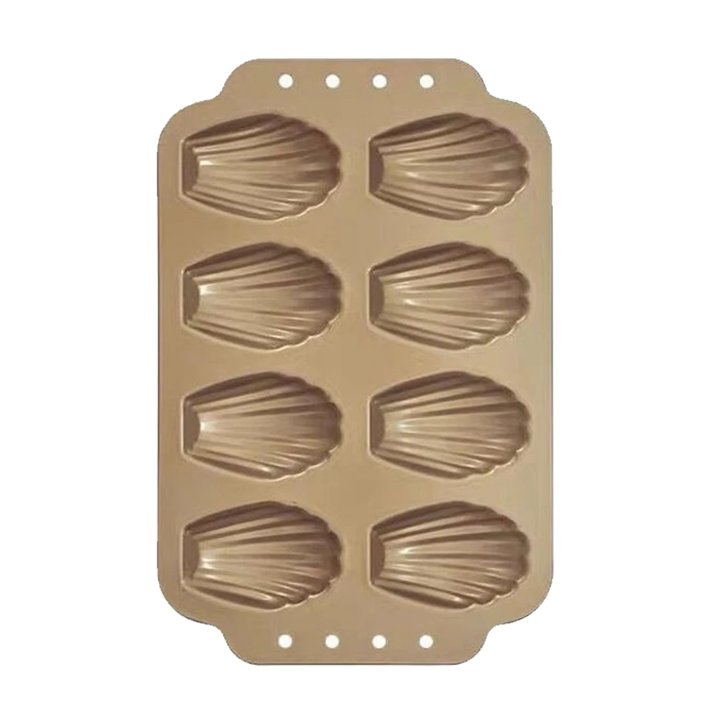 Kuchen-Backform mit 8 Mulden, Muschelform, Gelee-Form aus Kohlenstoffstahl