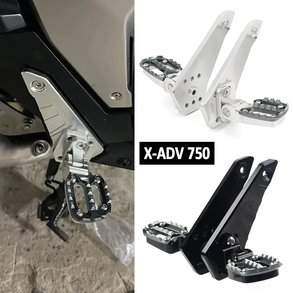 

Motorcycle Footrests Passenger FootPegs Rear Pedal Foot Stand Folding Footrest For HONDA XADV750 X-ADV750 X-ADV 750 2021-2025