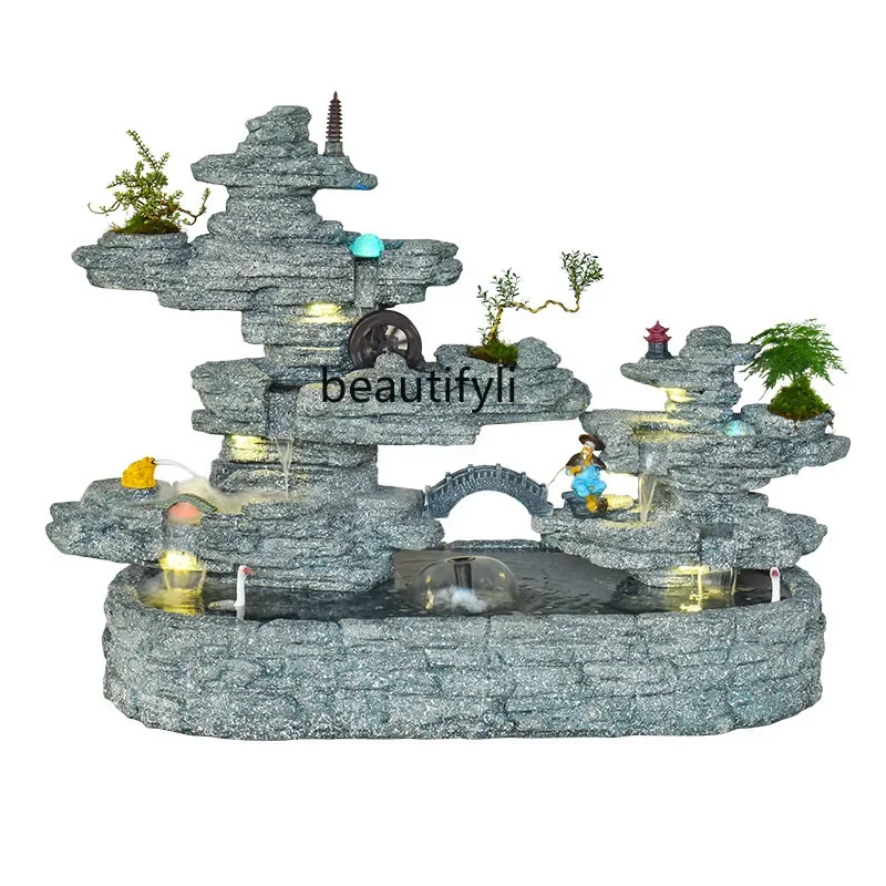 

Large Artificial Mountain and Fountain Decoration Villa Courtyard Fish Pond Outdoor Garden Fish Tank Decorative Landscaping