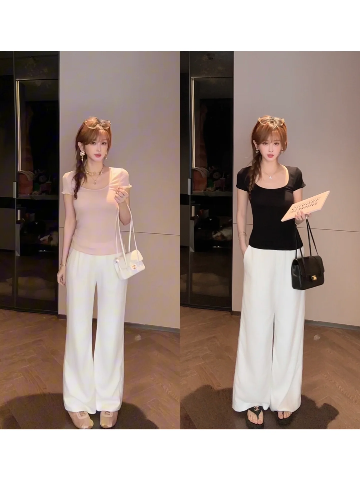 

Ультракомфортные льняные брюки-клеш с широкими штанинами для женщин, свободные длинные брюки прямого кроя с эффектом похудения, повседневные брюки