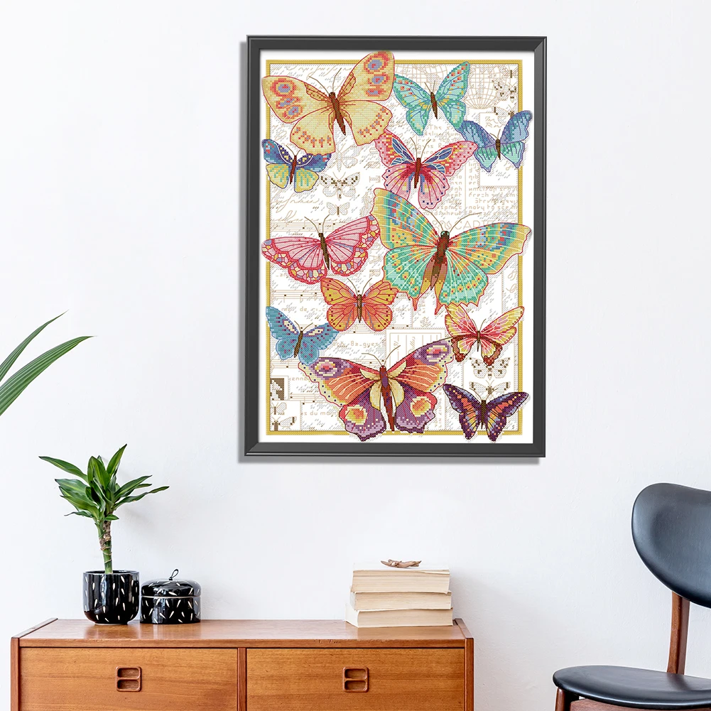 المناظر الطبيعية الحشرات عبر الابره التطريز اليدوية 14CT التطريز مختوم #4