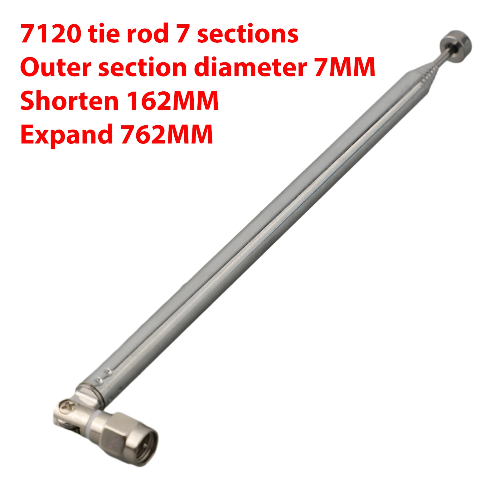 164mm Long 7-section Full Frequency Telescopic Antenna 770mm/762mm/630mm For SMA Interface Rod Antenna