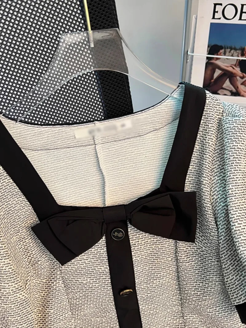 Women Blouse Summer Crop Top Square Collar Shirts Blusas Mujer Korean Chemises Camisas Femme Sexy 2024 Chic Bow Feminina