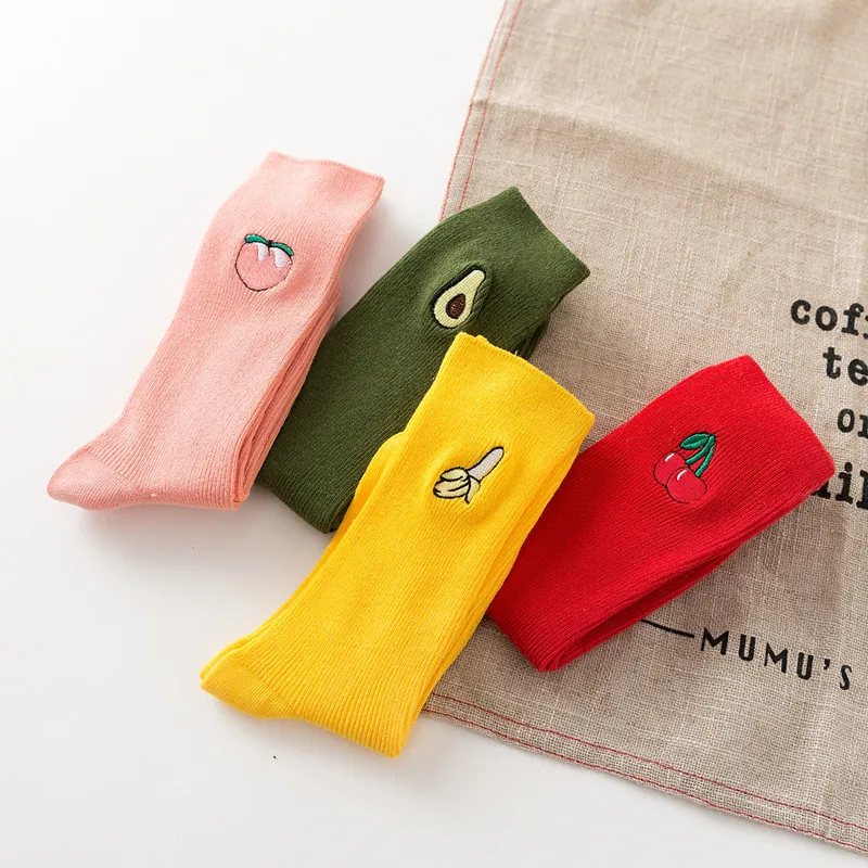 1 pair Hot Colorful Watermelon red triangle socks Funny Men Women Socks Cotton Crew Lovers Socks Cartoon Casual Colorful
