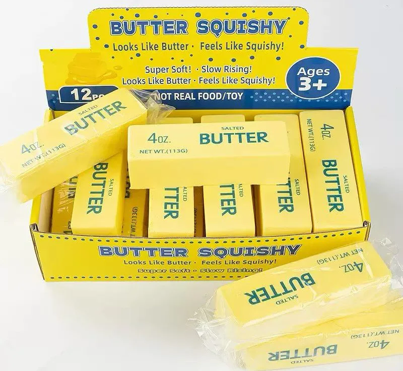 chocolate-butter-stick-block-slow-rebound-decompression-vent-pinch-music-toy-pu-environmentally-friendly-material-fragrance