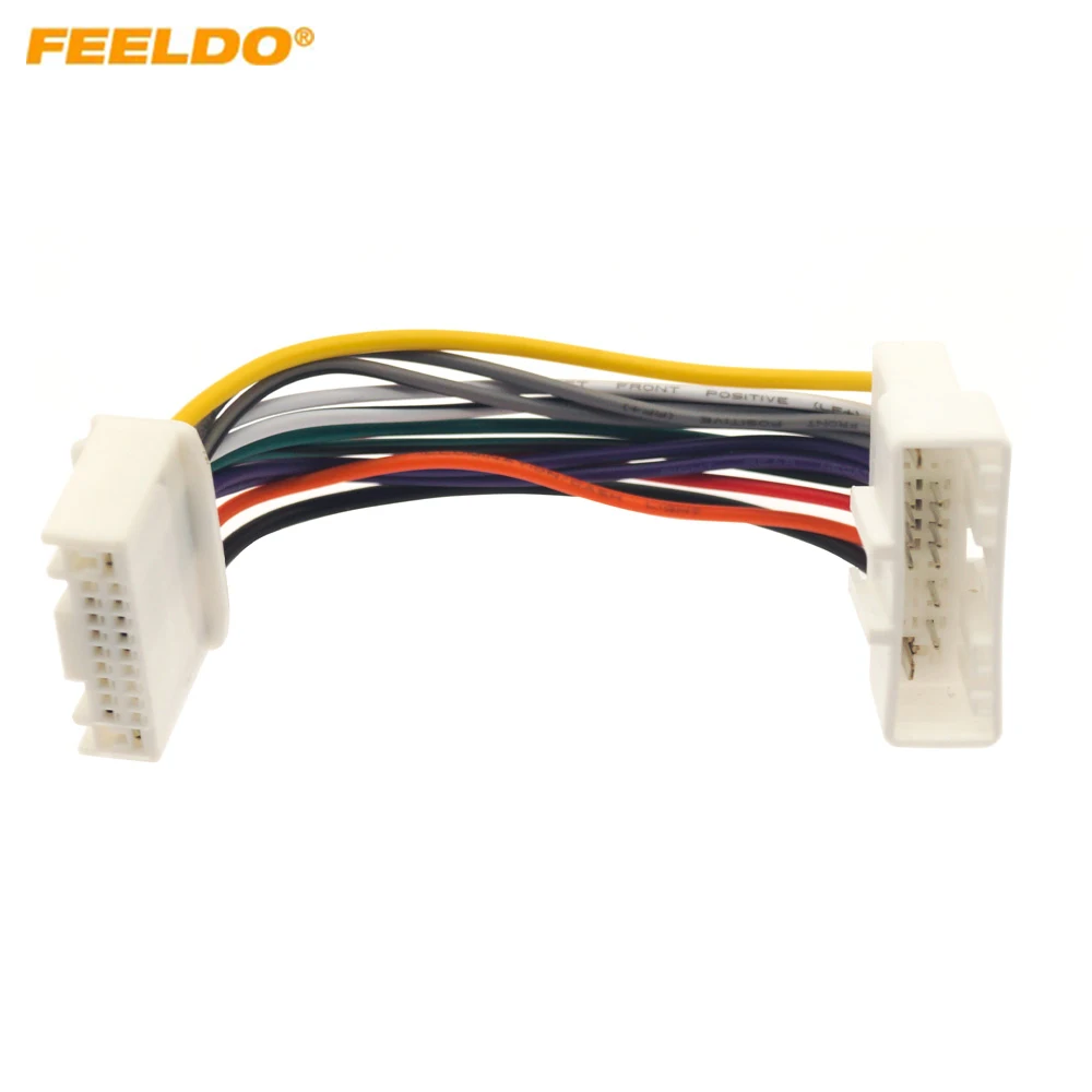 FEELDO Car Stereo Audio Radio Wiring Harness Adapter For Nissan Car Models CD Player Plug Cable