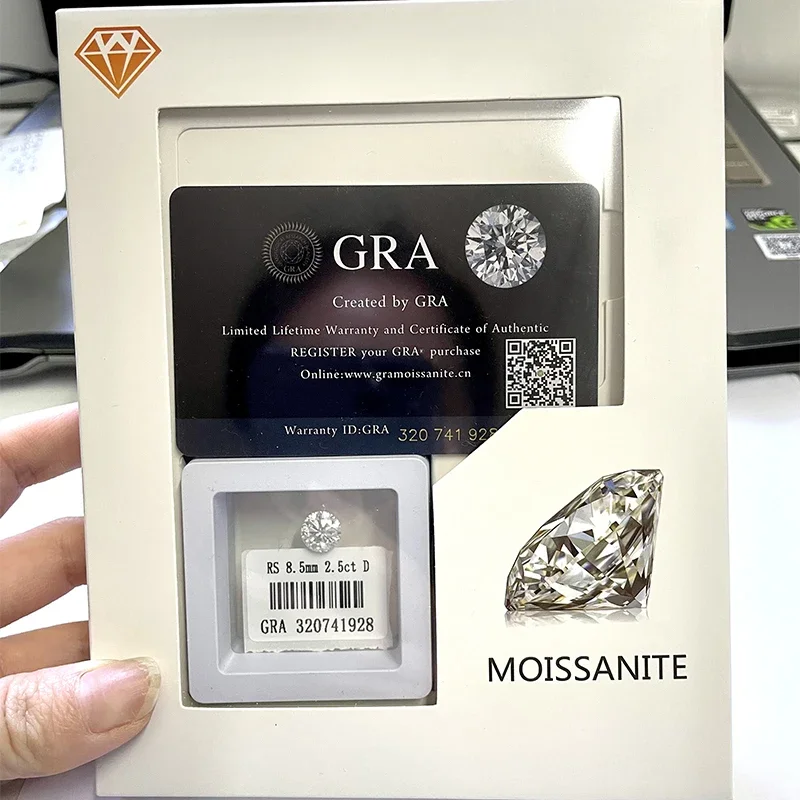 

D Color 100% Real Moissanite Certified Lab Grown Pass Diamond tester pen Loose Gemstones Moissanita Stones For Jewelry With GRA
