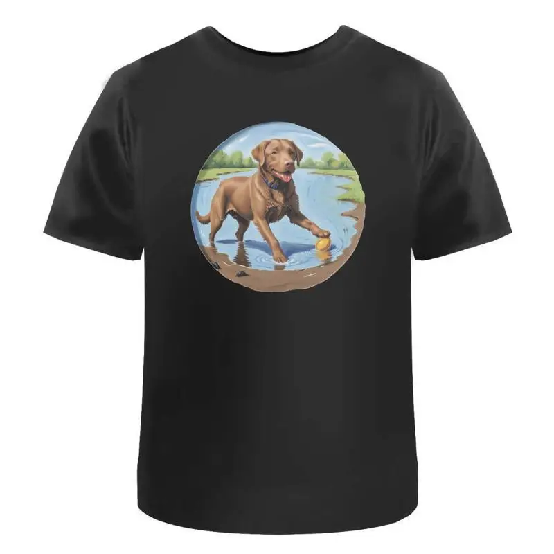 Retriever In Water' Cotton T Shirt Ta050647