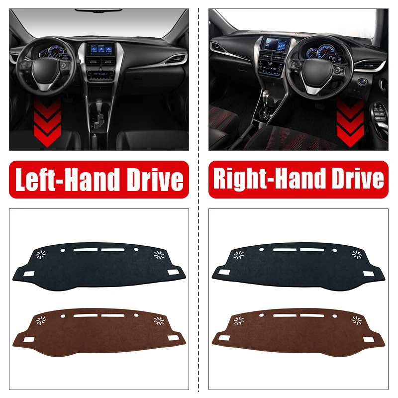 Toyota yaris ativ用の車のダッシュボードカバー、アンチUVカーペット、インストルメントパネルカバー、ライトマット、アクセサリー、2019、2020、2021、2022、2023
