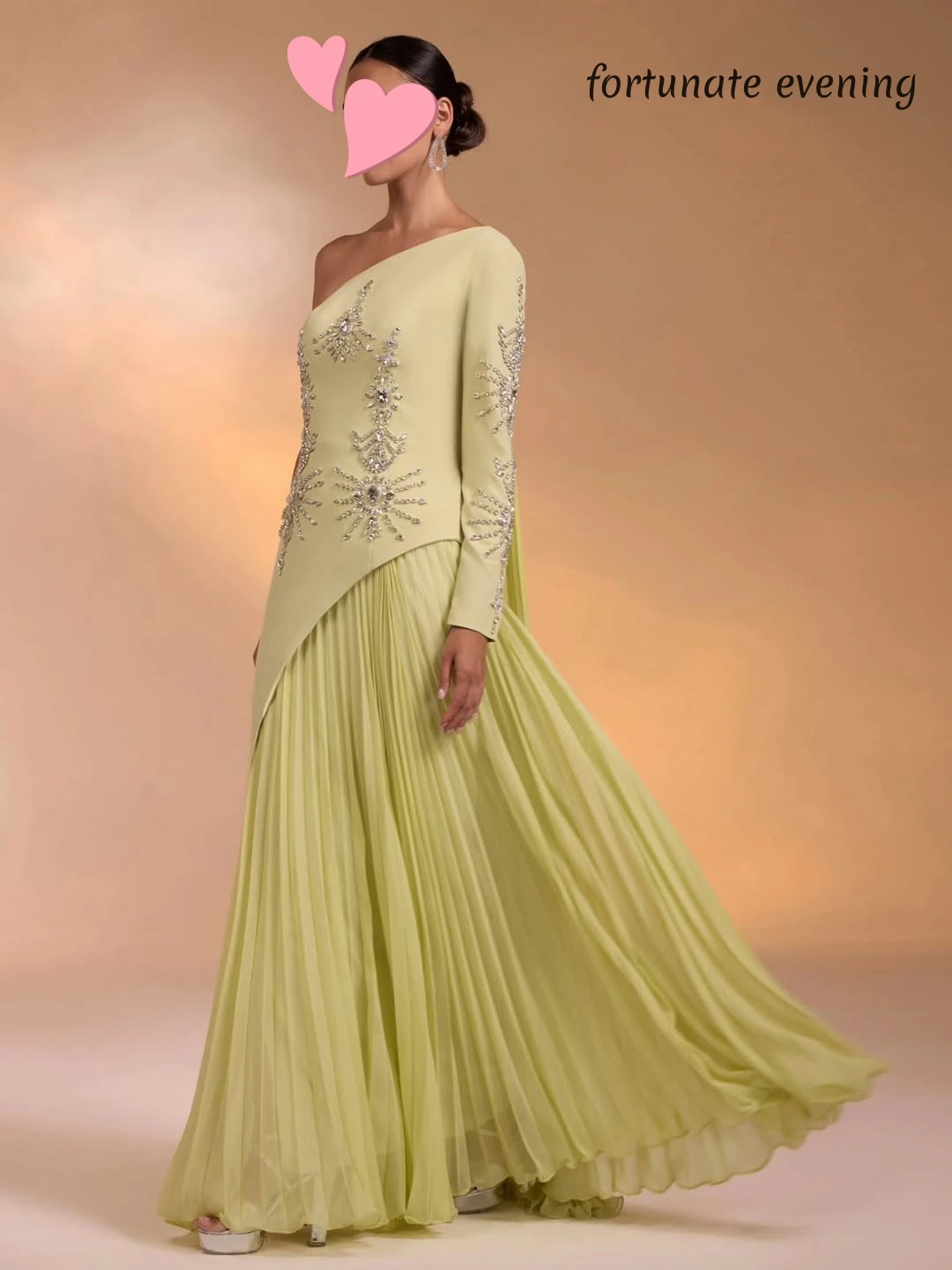 

Fortunate Evening Elegant Vintage Sweet Yellow Crystal Beads Chiffon Customize Formal Occasion Prom Dress Evening Party Gowns