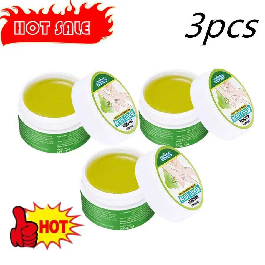 

3Pcs 10g Underarm Odor Cream For Body And Underarm Cleaning Deodorizing Deodorizing And Body Anti Sweat Care Cream