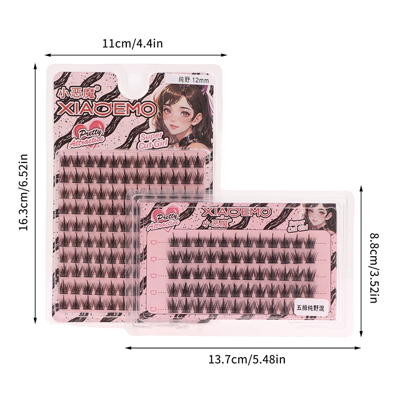 5/10 Rows Individual Eyelashes DIY Segmented Manga Natural Eyelash Clusters Lashes Extensions Soft False Eyelashes Korean Makeup