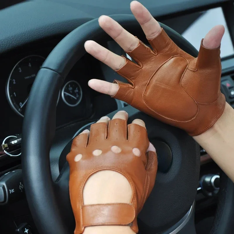 Bicicleta Motocross GYM MTB Trabajo táctico Guantes de conducción, Equipo de protección para hombres, Equipo de moto, Guante de motocicleta sin dedos de cuero