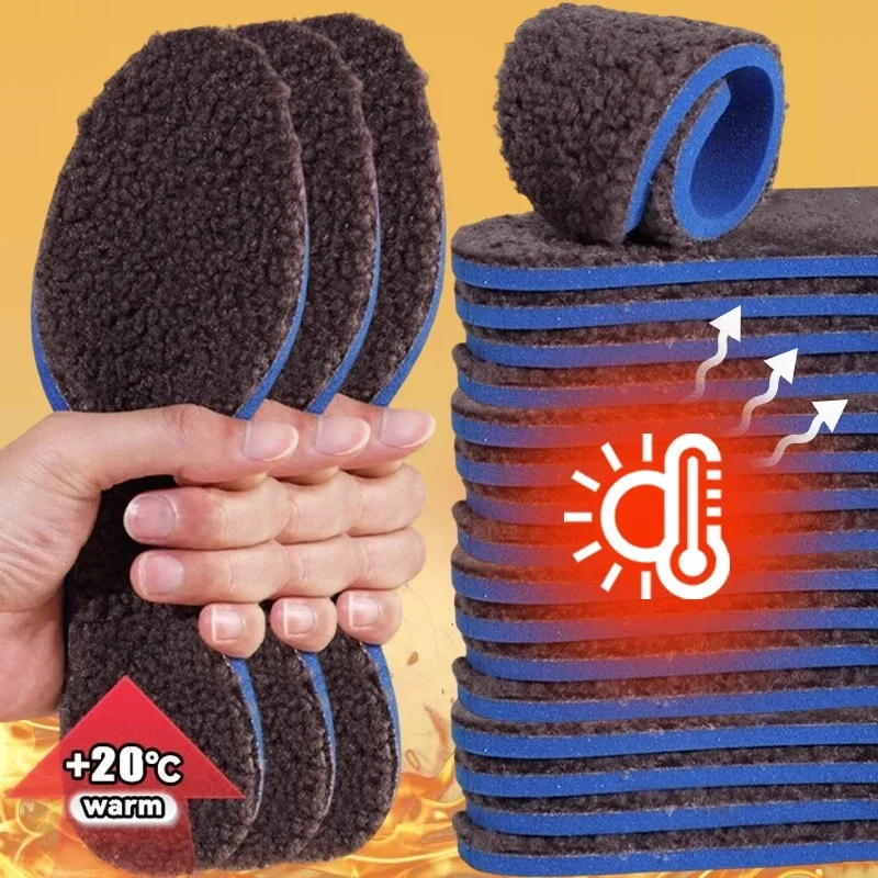 1/5 paia di solette per scarpe invernali ispessite isolate in pelliccia di agnello per bambini antigelo soffici e senza odori confortevoli con imbottitura in spugna