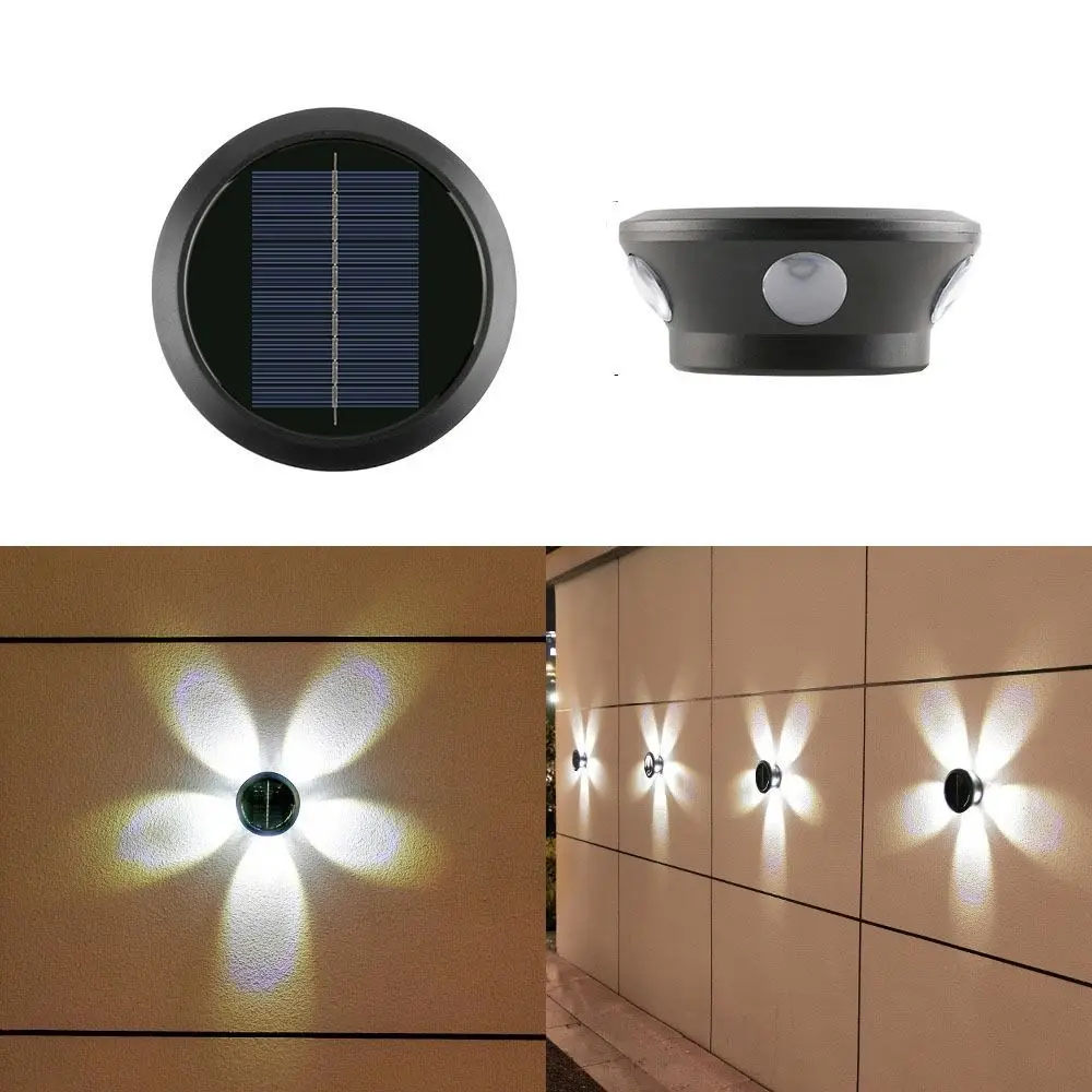 

Pathway Light Waterproof Solar Wall Lamp LED Light Smart Light Control Outdoor Wall Light Solar Powered Garden Fence Light Yard