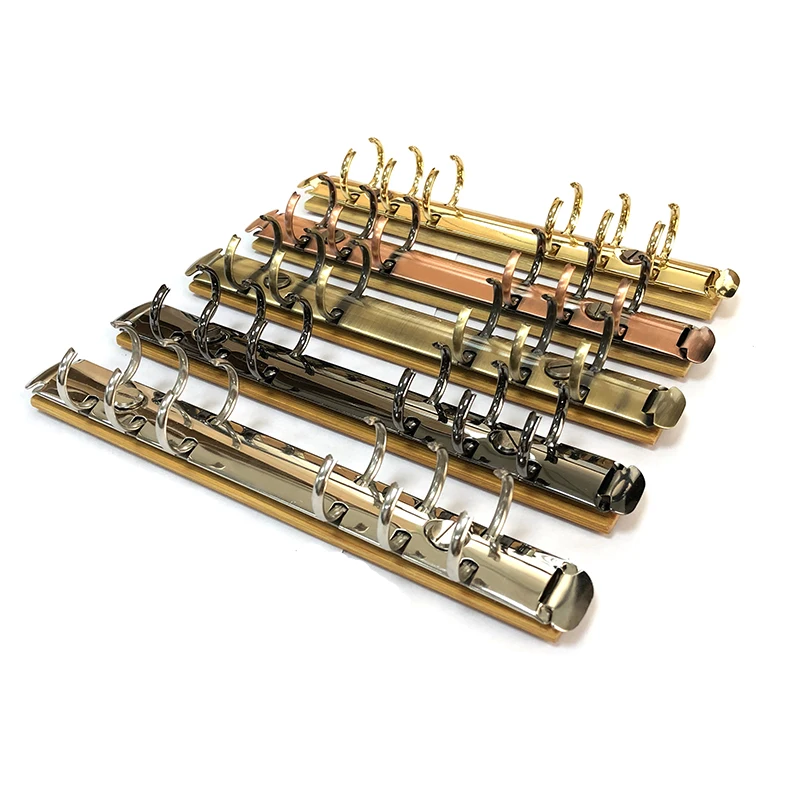 A6 abnehmbare Schnalle Lose blatt Binder Streifen mit Bambus Rückwand 6 Löcher Metallring Binder Clips für Datenbuch Album Notebook – Detail 6
