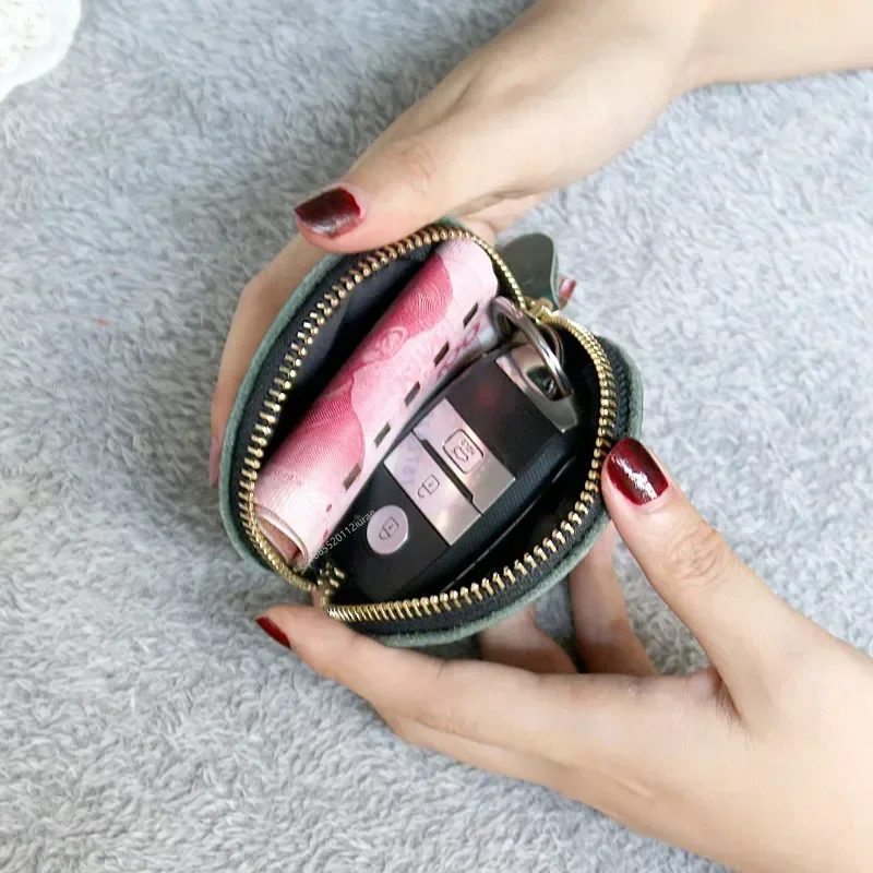 2025 New Minimalist Retro Mini Coin Purse Fashionable Cowhide Small Wallet Casual Women's Leather Dumpling Lightweight Coin Bags