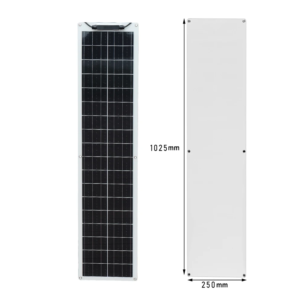 Solar Panel Kit 12V 50W 100W monokrystaliczny elastyczny zestaw paneli słonecznych 12V ładowarka System dla domu samochód kempingowy RV łódź