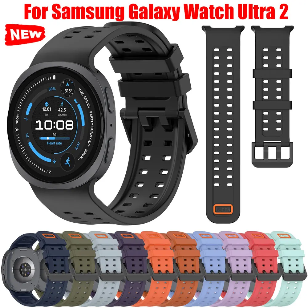 official Silicone Band For Samsung Galaxy Watch 8 9 40mm 44mm Classic 8 46mm Ocean Strap For Galaxy Watch Ultra 2 Watchband