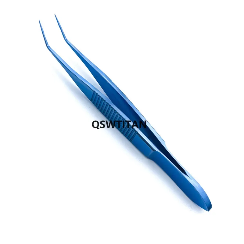 QSWTITAN Pinze dentate oftalmiche Pinzette Pinze in titanio 102mm Strumento chirurgico oftalmico Strumenti per palpebre