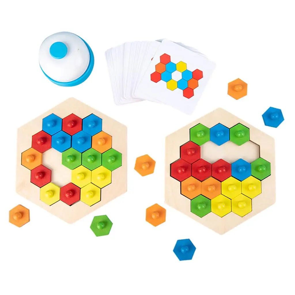 

Funny Puzzle Pattern Blocks Stem 30 Challenges Battle Games for Preschool Boys Girls