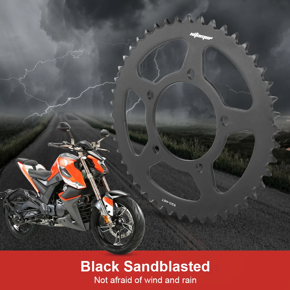 

Motorcycle Accessories For ZONTES ZT 125 U 125 2020 2021 2022 2023 46 Tooth Steel Rear Sprocket Chain Wheel Gear Chain Sprocket