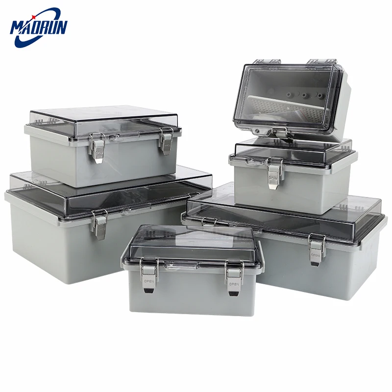 

Outdoor waterproof junction box with lock transparent distribution box monitoring power box indoor and outdoor wiring socket box