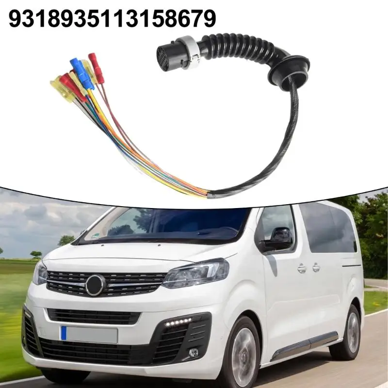 M76E Automotive Door Wire Harness 60cm with Round Plug and Protective Sleeve, Part 93189351 13158679, for Vauxhall Zafira B