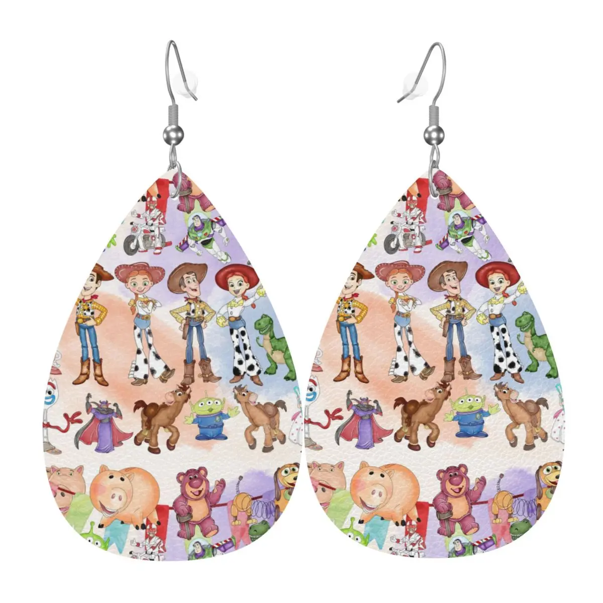 

Модные кожаные серьги-капли «История игрушек» для женщин, ювелирные украшения на День святого Валентина